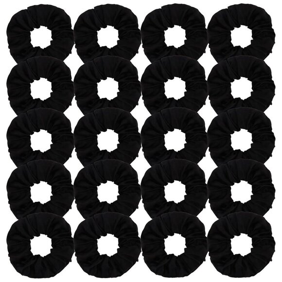 Accessories - Glamorous Black Scrunchies - 20-piece Set for Bridesmaid Proposals & Events